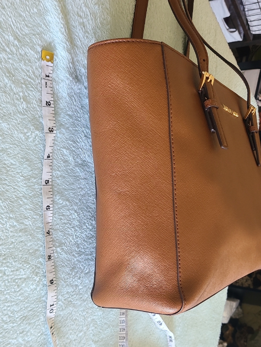 Michael Kors Brown Saffiano Leather Tote - Picture 12 of 15